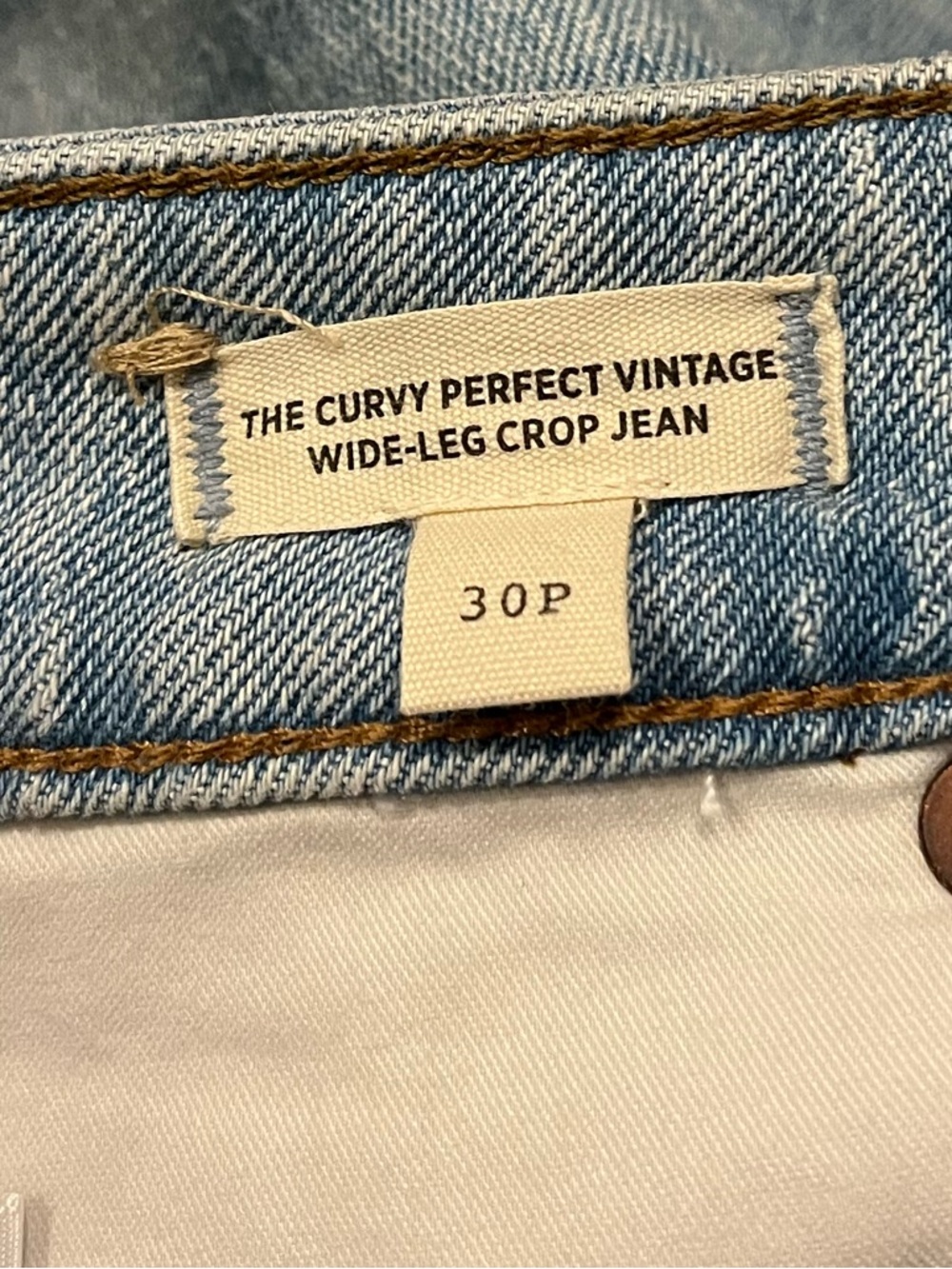 Madewell The Curvy Perfect Vintage Wide Leg Crop Jeans - Picture 7 of 8